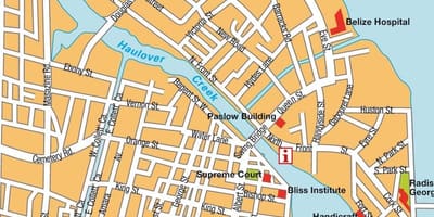 Карта Белизе Цити крстарење лука