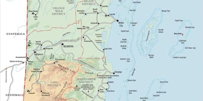 Село Хопкинс, Белизе мапи